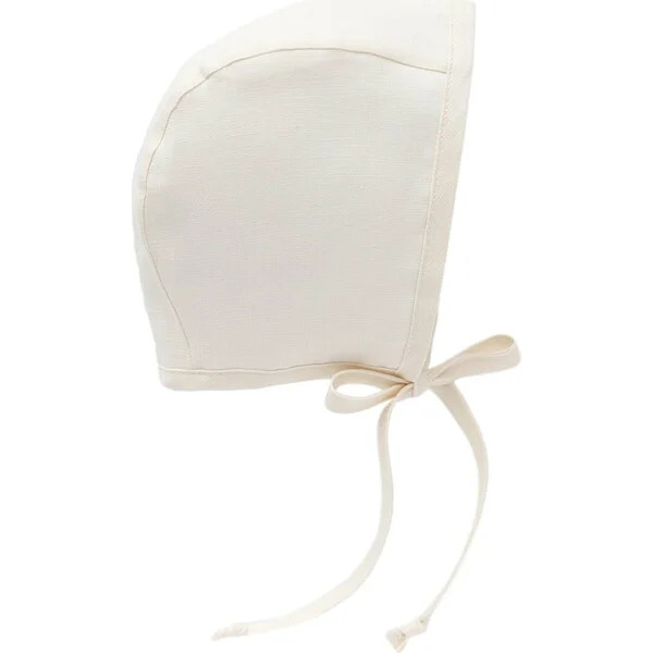 Ivory Linen Bonnet | Maisonette