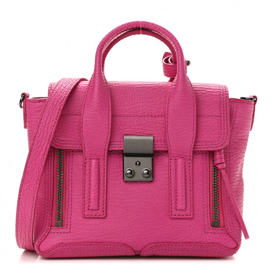 3.1 PHILLIP LIM Textured Calfskin Mini Pashli Satchel Bright Fuchsia | FASHIONPHILE (US)