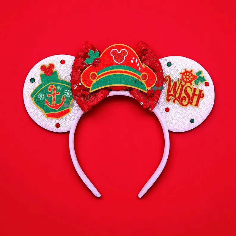 Christmas Cruise Mouse Ears, Mickey Ears, Destiny Ship Minnie Headband for Kids & Adults, Holiday... | Etsy (Global)