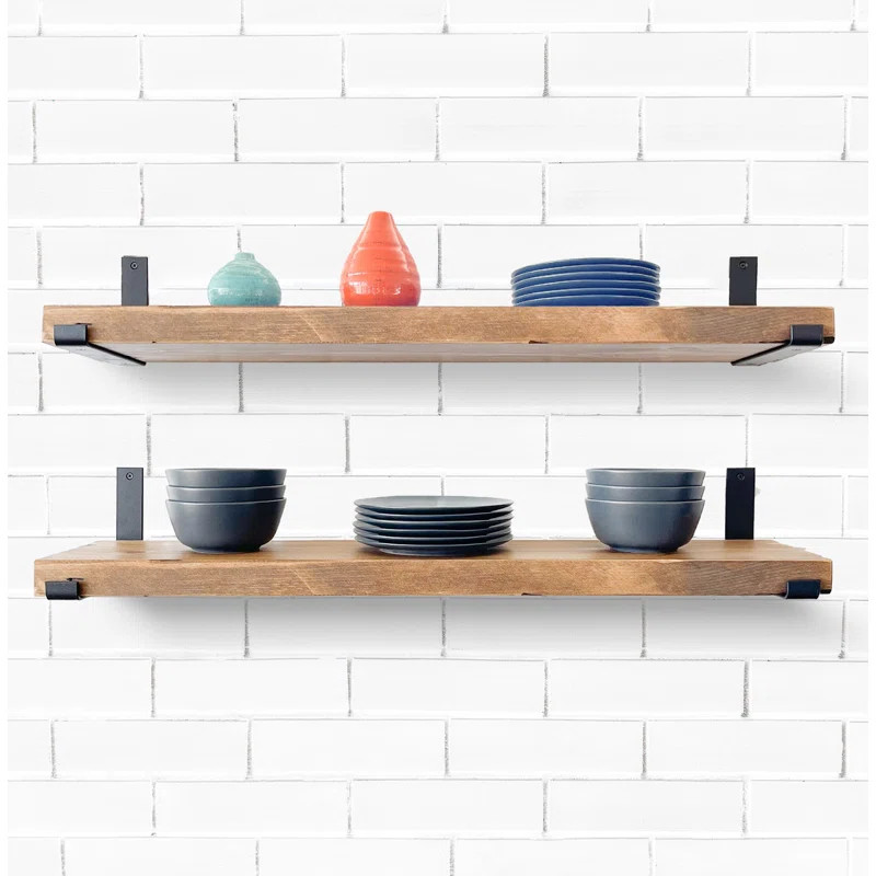 Calheme Rustic Shelves With J Brackets | Wayfair North America