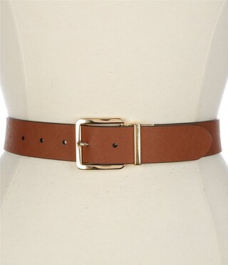 Lauren Ralph Lauren Square 1.25" Reversible Crosshatch Leather Belt | Dillard's | Dillard's