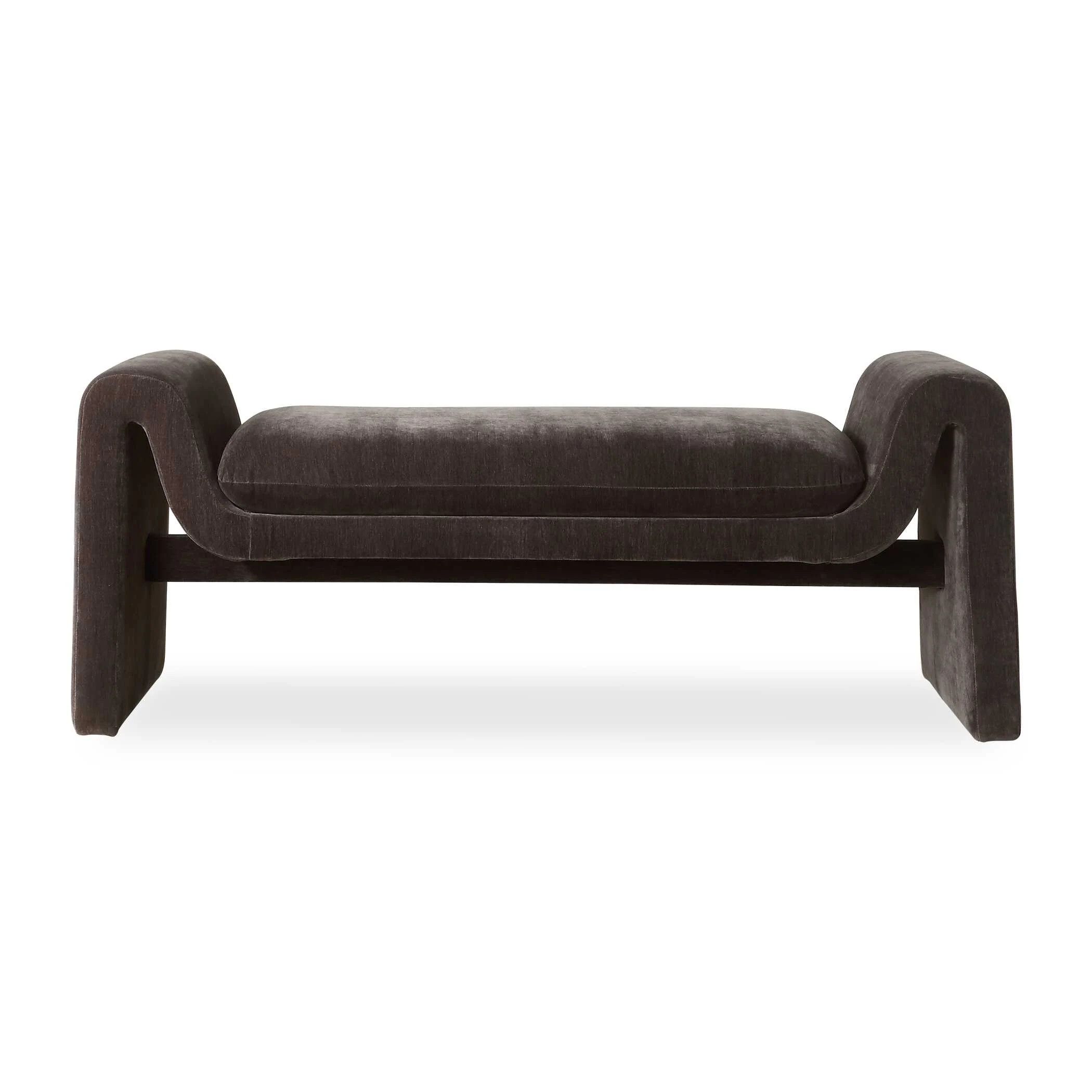 Uttermost Manson Modern Charcoal Bench | Overstock