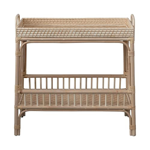 Creative Co-Op Hand-Woven Bamboo and Rattan Shelf Console Table, 33" L x 14" W x 33" H, Natural | Amazon (US)