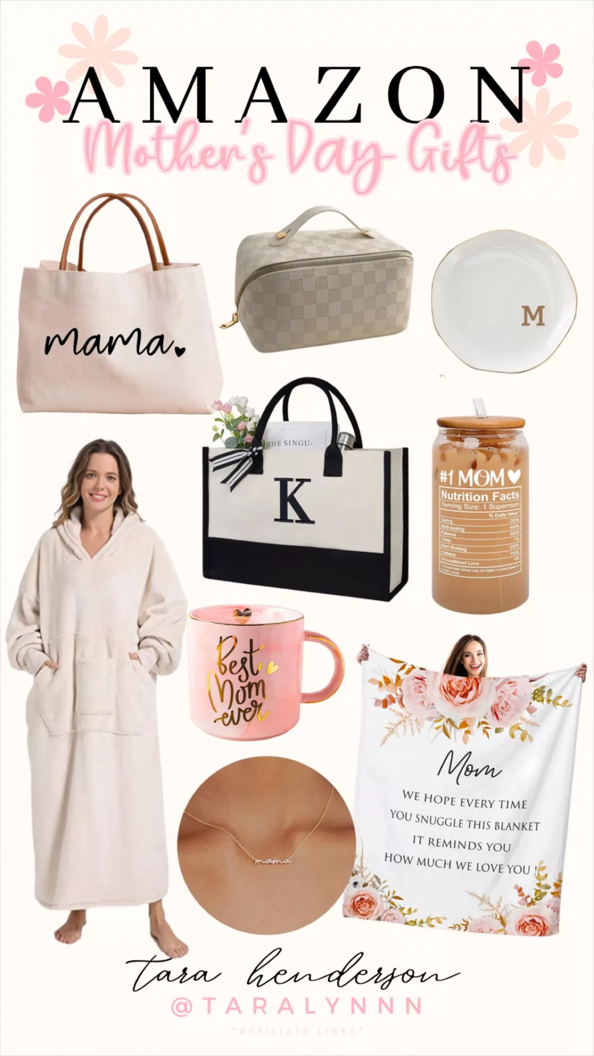  Christmas Gifts For Mom From Daughter Birthday Gifts for Women  Best Mom Ever Necklace Gifts for Mama Present Mother Tote Bag Coffe Mugs  Set : Home & Kitchen