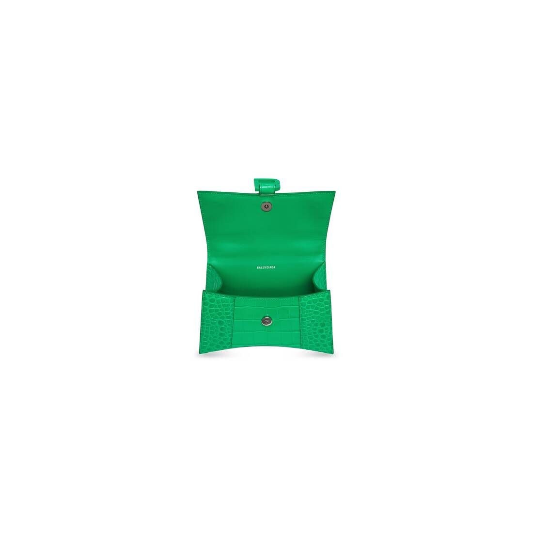 Women's Hourglass Xs Handbag Crocodile Embossed in Green | Balenciaga