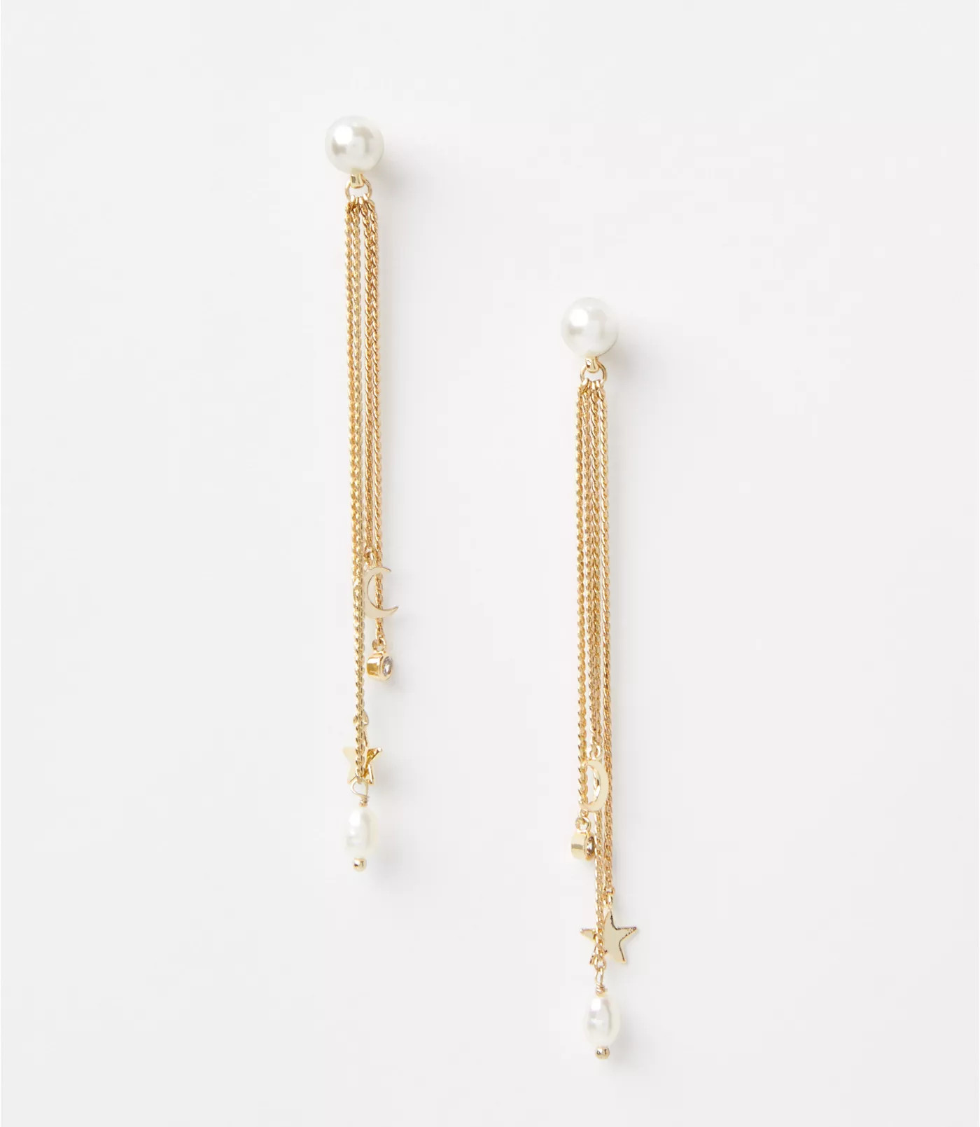 Pearlized Celestial Linear Earrings | LOFT | LOFT
