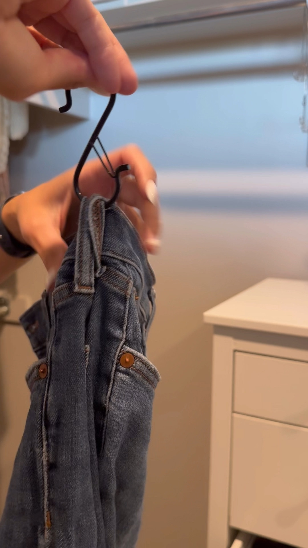 Easy way to organize and hang jeans and shorts 

#LTKSaleAlert #LTKBacktoSchool #LTKStyleTip