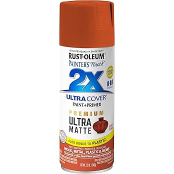 Rust-Oleum 366987 Painter's Touch 2X Ultra Cover Spray Paint, 12 oz, Ultra Matte Burnt Sienna | Amazon (US)