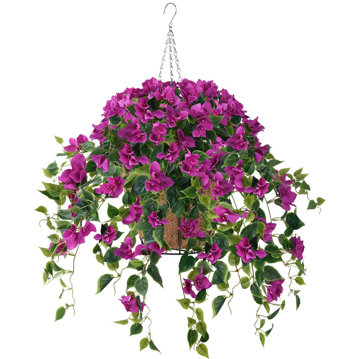 Homsunny Artificial Flowers Hanging Basket,4pcs Bougainvillea Silk Vine Flowers for Outdoor/Indoo... | Amazon (US)