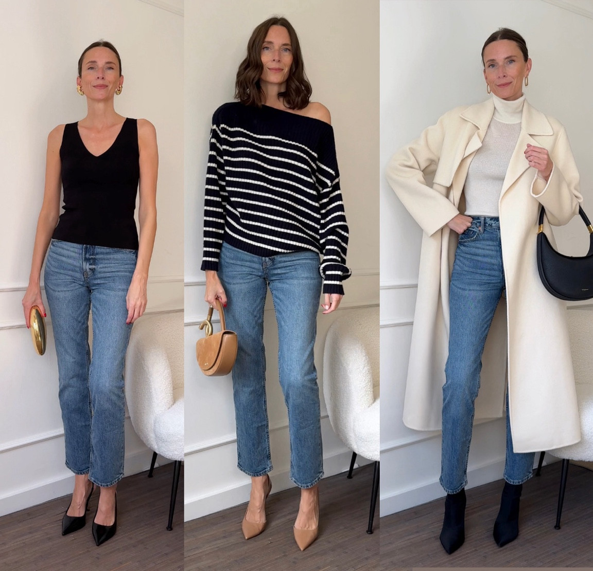 Three more ways to style the perfect blue jeans for autumn. The wool coat I’ve linked looks like this year’s version of my coat, which I got last year and wore day in, day out 🫶🏻

#LTKSeasonal #LTKFindsUnder50 #LTKStyleTip