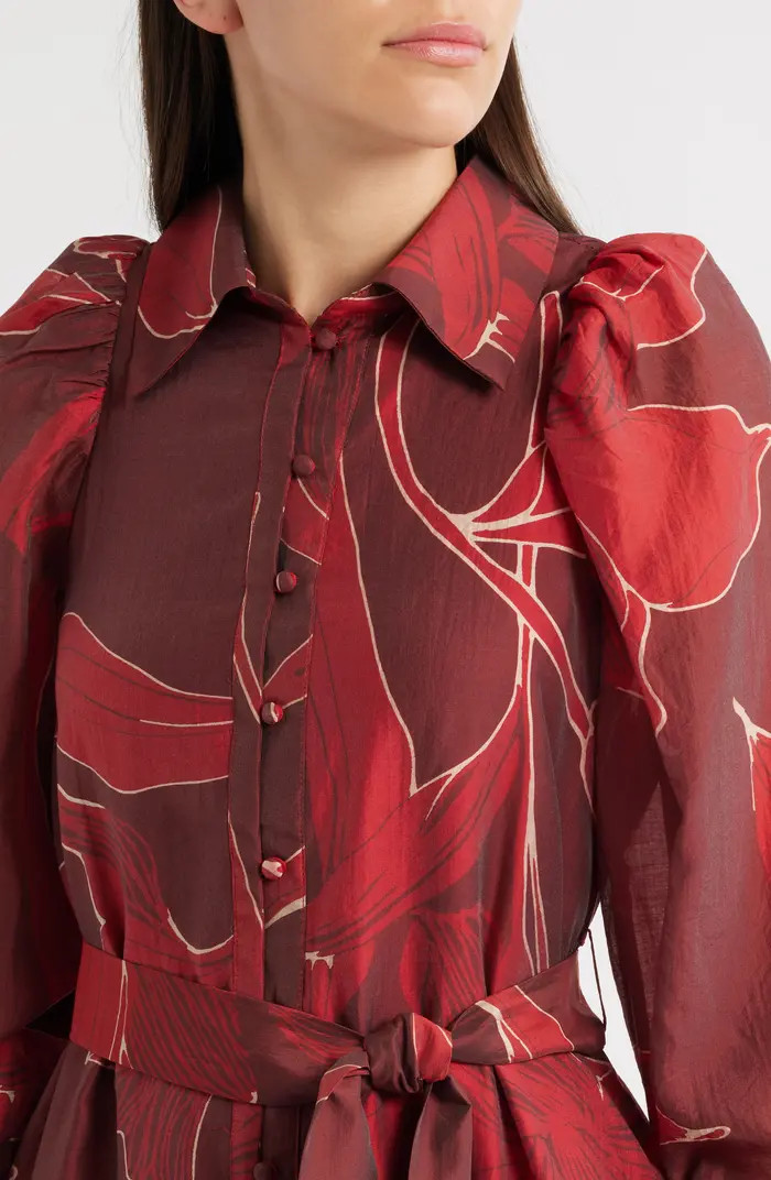 Silvie Long Sleeve Tie Belt Shirtdress | Nordstrom