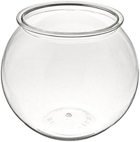 POPETPOP Plastic Fish Bowls Round Aquarium Clear Fish Keeper Fishbowl Golden Fish Tank Vase Pot f... | Amazon (US)