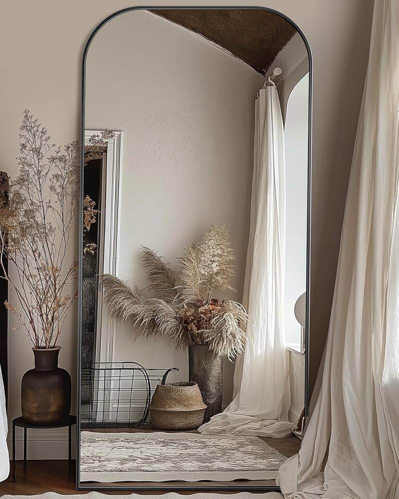 Antok Full Length Mirror, 71"x32" Floor Mirror Freestanding, Arched Floor Standing Large Mirror F... | Amazon (US)