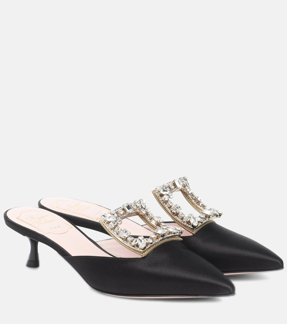RV Broche embellished satin mules | Mytheresa (US/CA)