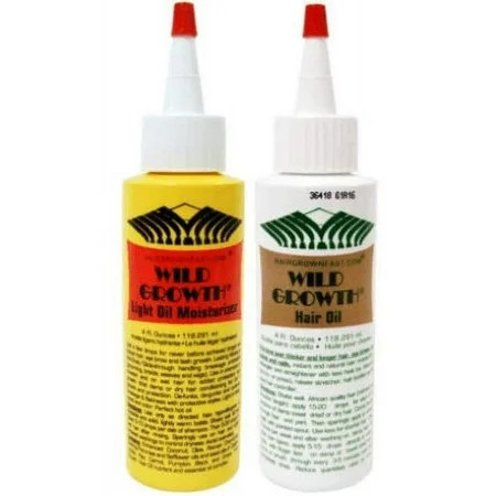 Wild Growth Set (Hair Oil 4 oz + Light Oil Moisturizer 4 oz) | Walmart (US)