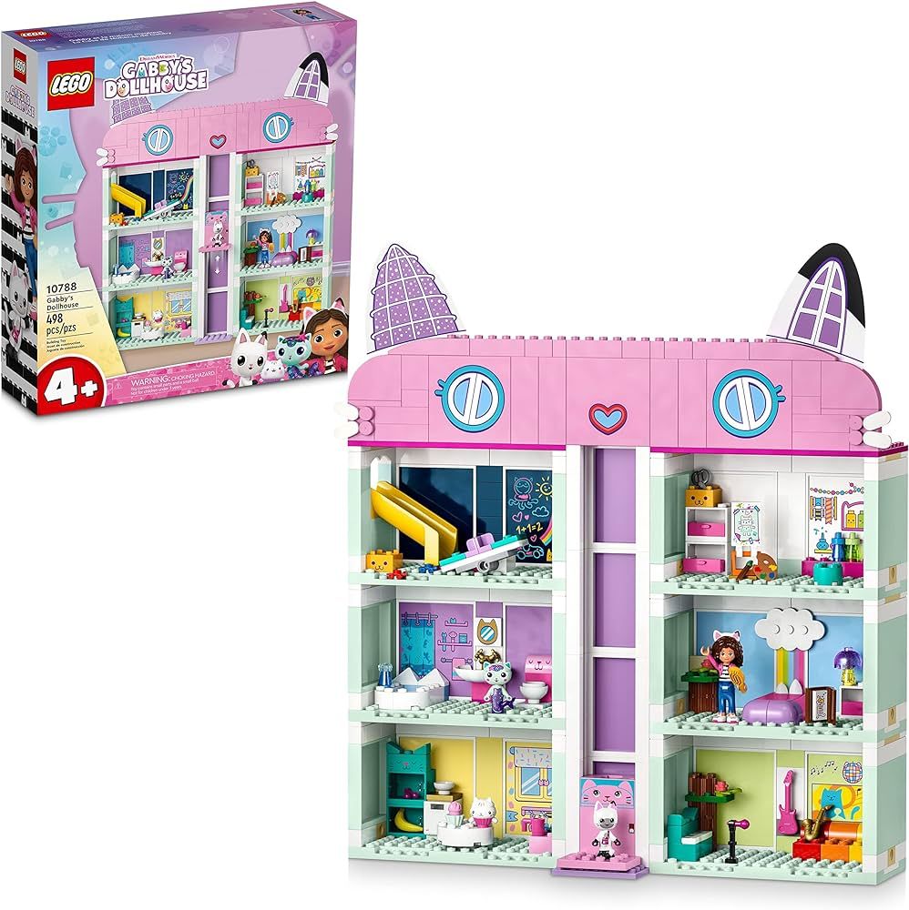 Lego Gabby’s Dollhouse 10788 Building Toy Set, 8-Room Playhouse with Purrfect Details and Popul... | Amazon (US)