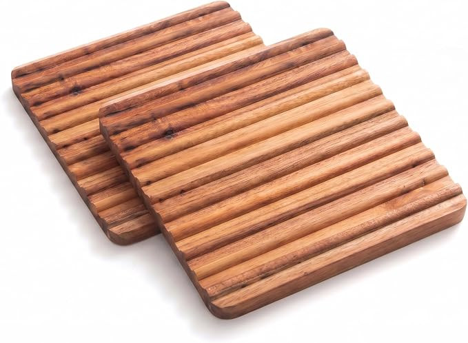 Ironwood Gourmet Sedona Trivet, Set of 2 Acacia Wood Hot Dish Holder | Amazon (US)