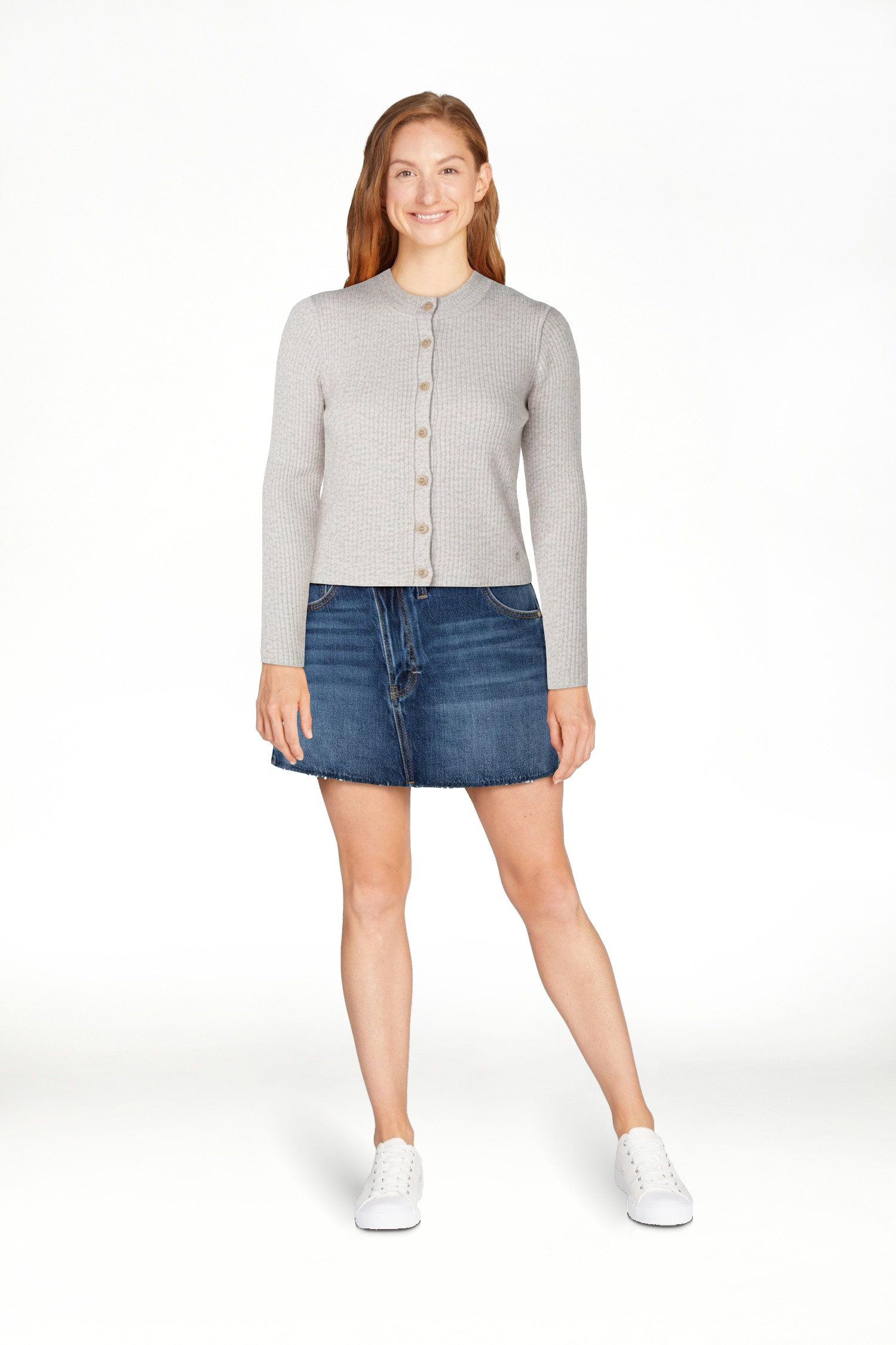 Celebrity Pink Women's and Women's Plus Mockneck Button Front Cardigan, Sizes XS-4X | Walmart (US)