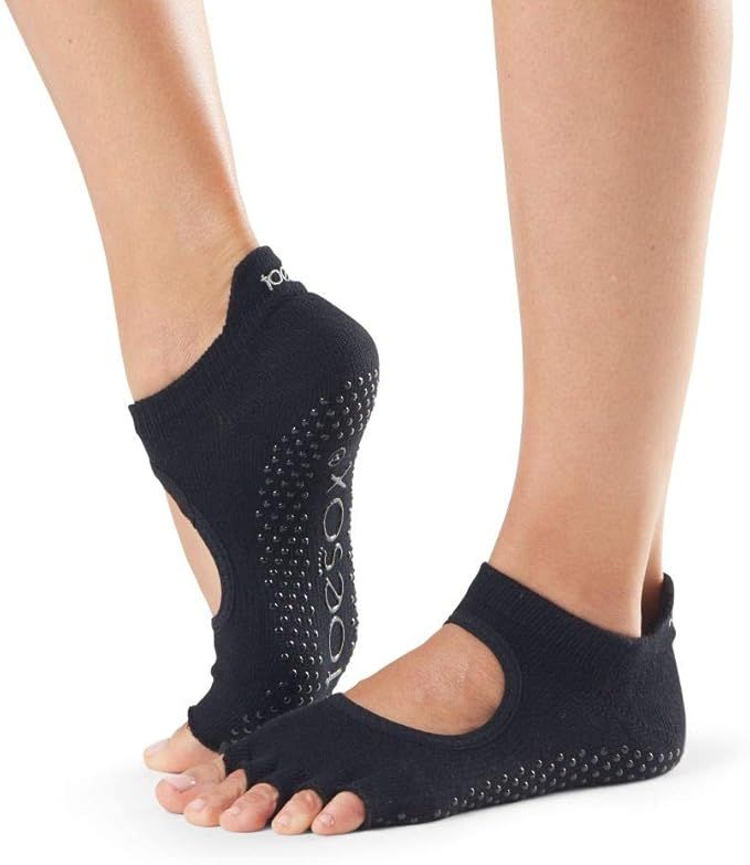 toesox Women's Bellarina Half Toe Grip Socks - Non-Slip Pilates Grip Socks, Yoga Socks with Grips... | Amazon (US)