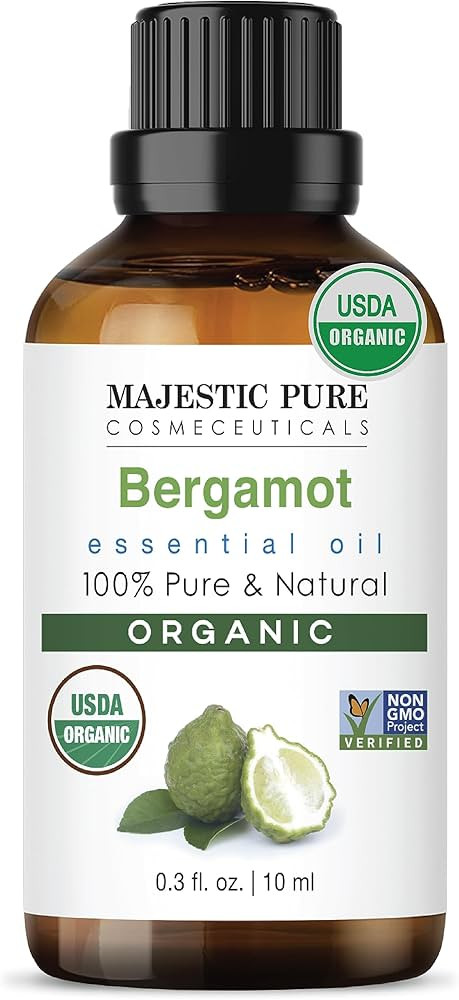 Majestic Pure USDA Organic Bergamot Essential Oil for Diffuser | 100% Organic Bergamot Oil | for ... | Amazon (US)