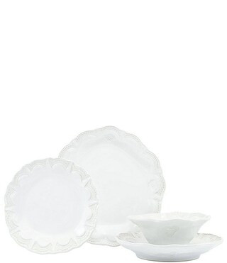 Sinc Incanto Stone White Lace Four-Piece Place Setting | Dillard's