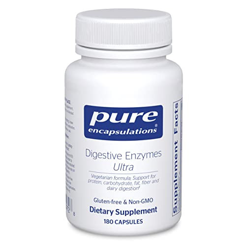 Pure Encapsulations Digestive Enzymes Ultra - Vegetarian Digestive Enzyme Supplement to Support Protein, Carb, Fiber, and Dairy Digestion* - 180 Capsules | Amazon (US)