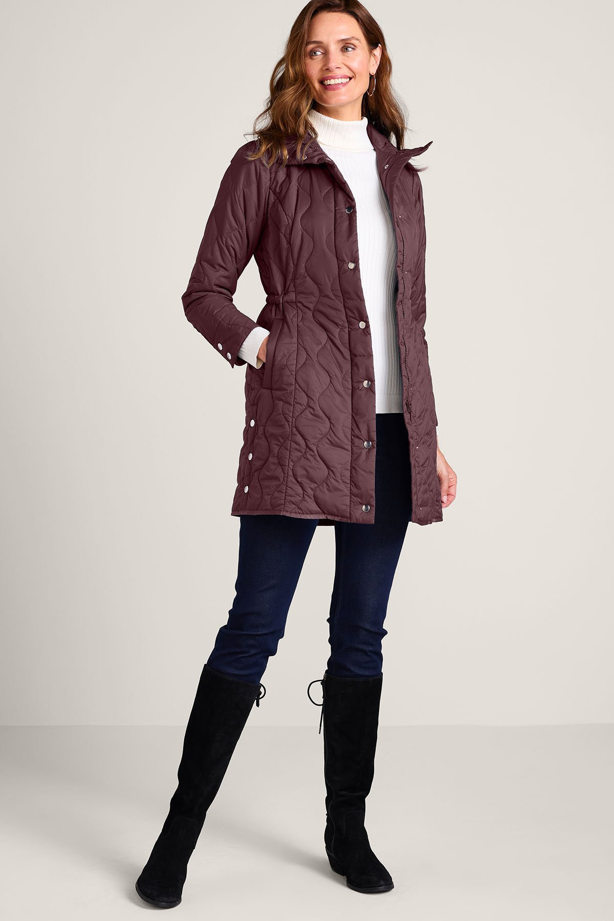 Daybreaker Lightweight Quilted Coat | Soft Surroundings