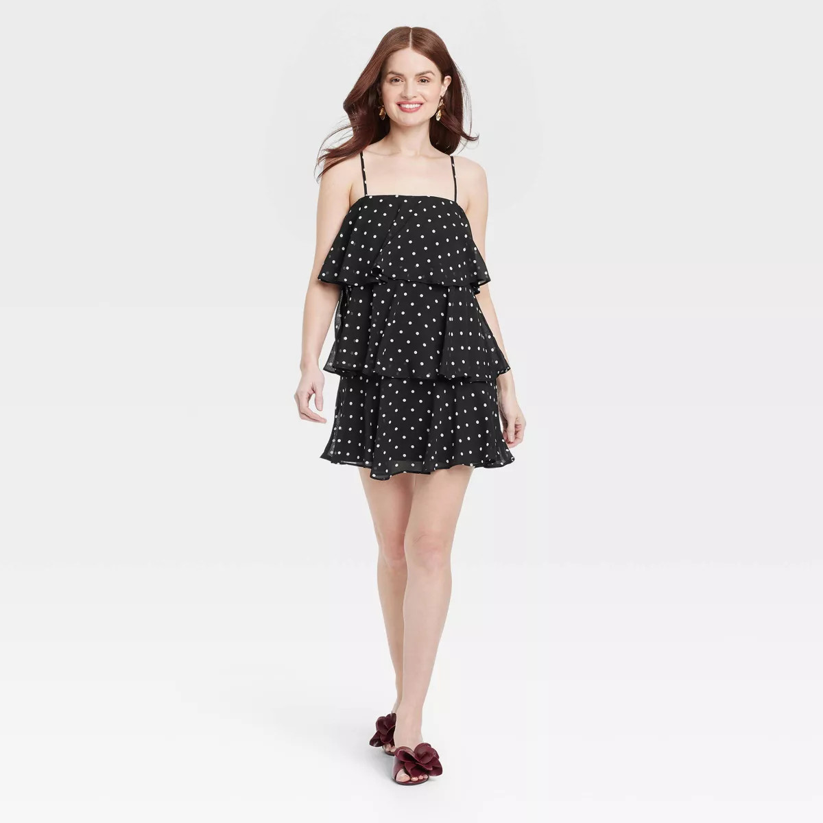 Women's Tiered Ruffle Mini Shift Dress - A New Day™ | Target