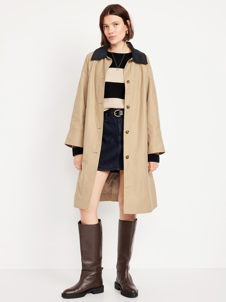Water-Resistant Long Barn Coat | Old Navy (US)