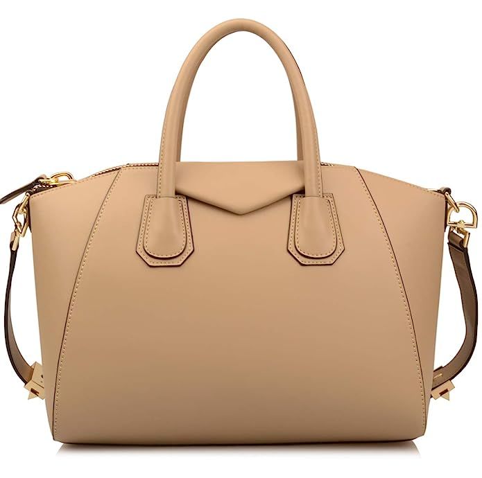 Ainifeel Women's Genuine Leather Everyday Purse Top Handle Handbags Shoulder Bags | Amazon (US)