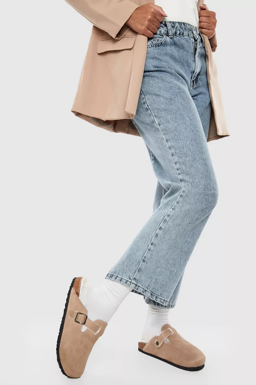 Fur Lined Closed Toe Clog | Boohoo.com (US & CA)