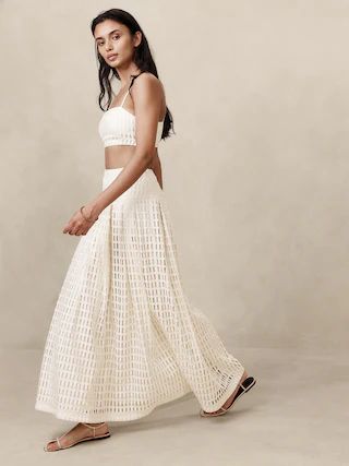 Vina Italian Lace Maxi Skirt | Banana Republic (US)