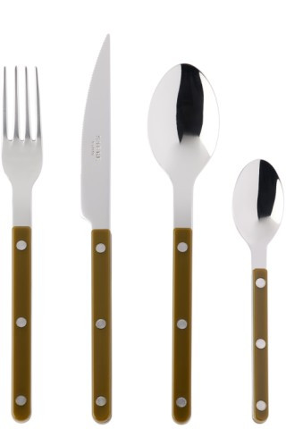 Green Bistrot Brilliant Flatware Set, 4 pcs | SSENSE
