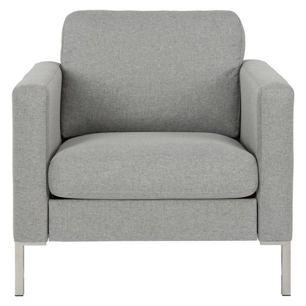 Queer Eye Fabry Modern Accent Chair with Metal Legs, Gray | Walmart (US)