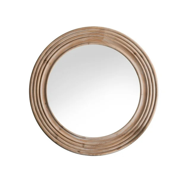 Natural Ringed Round Wood Wall Mirror 30.75" - Walmart.com | Walmart (US)