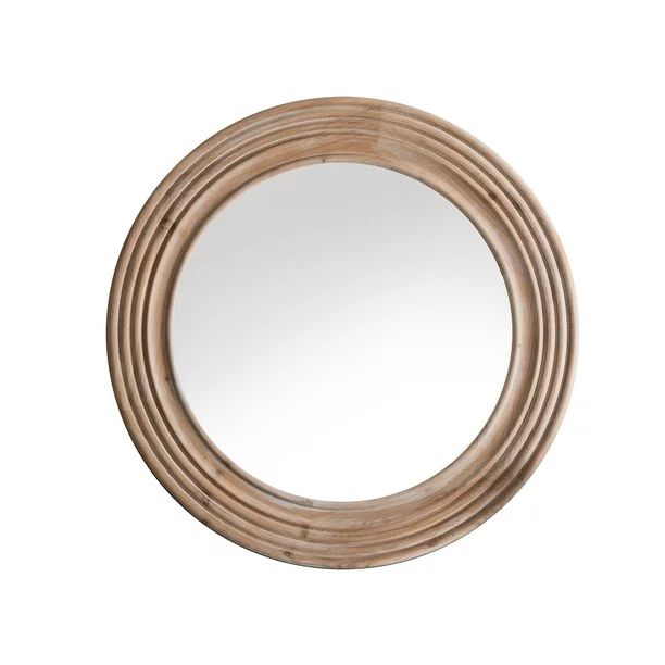 Natural Ringed Round Wood Wall Mirror 30.75" - Walmart.com | Walmart (US)