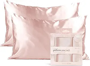 Kitsch Satin Pillowcase with Zipper for Hair and Skin Queen Size, Softer Than Silk Pillow Cases, ... | Amazon (US)