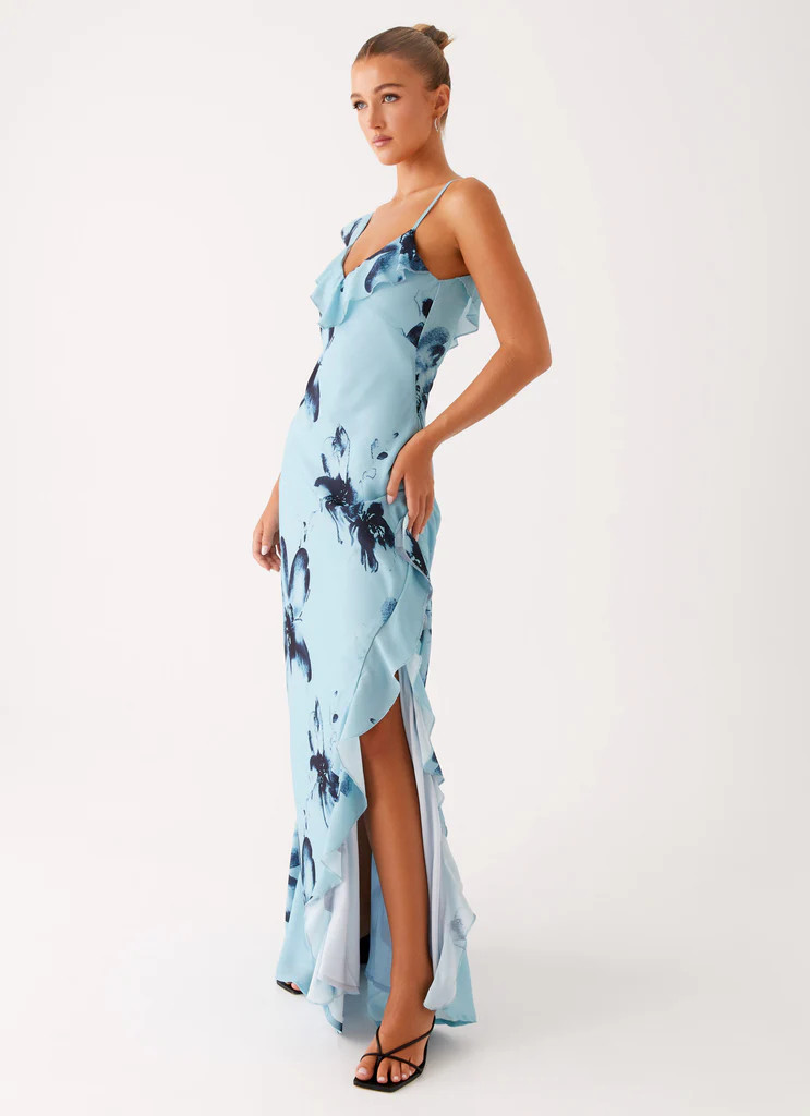 Goldsmith Maxi Dress - Blue Black Floral | Peppermayo (Global)