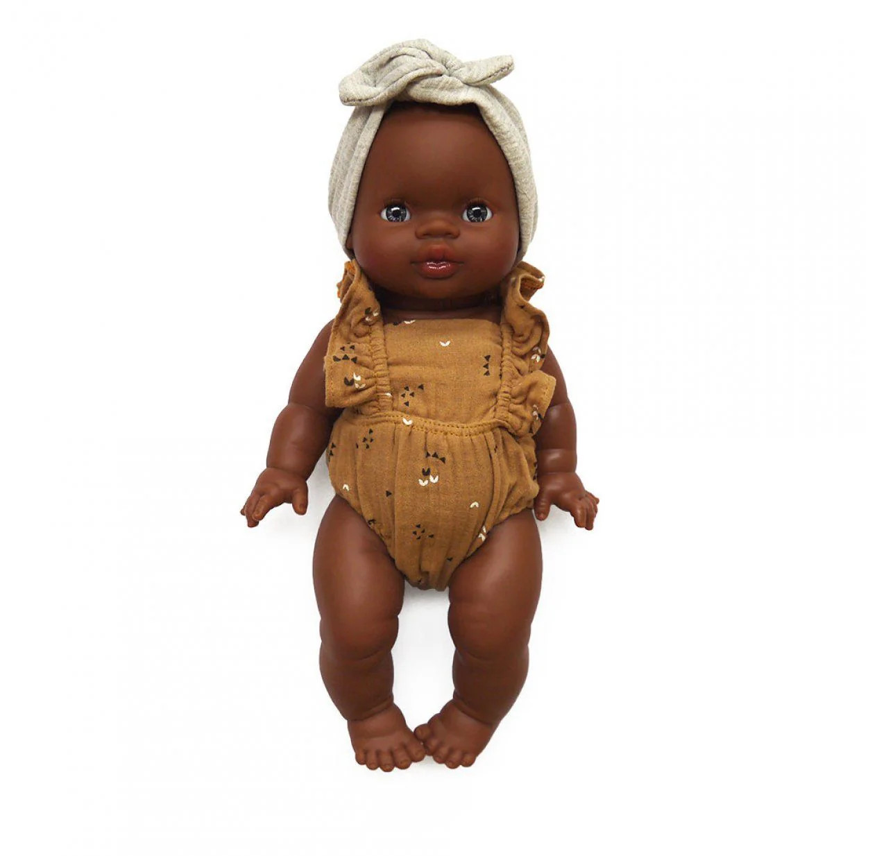 MiniKane Little African Baby Girl Doll - Blue Eyes | Bohemian Mama