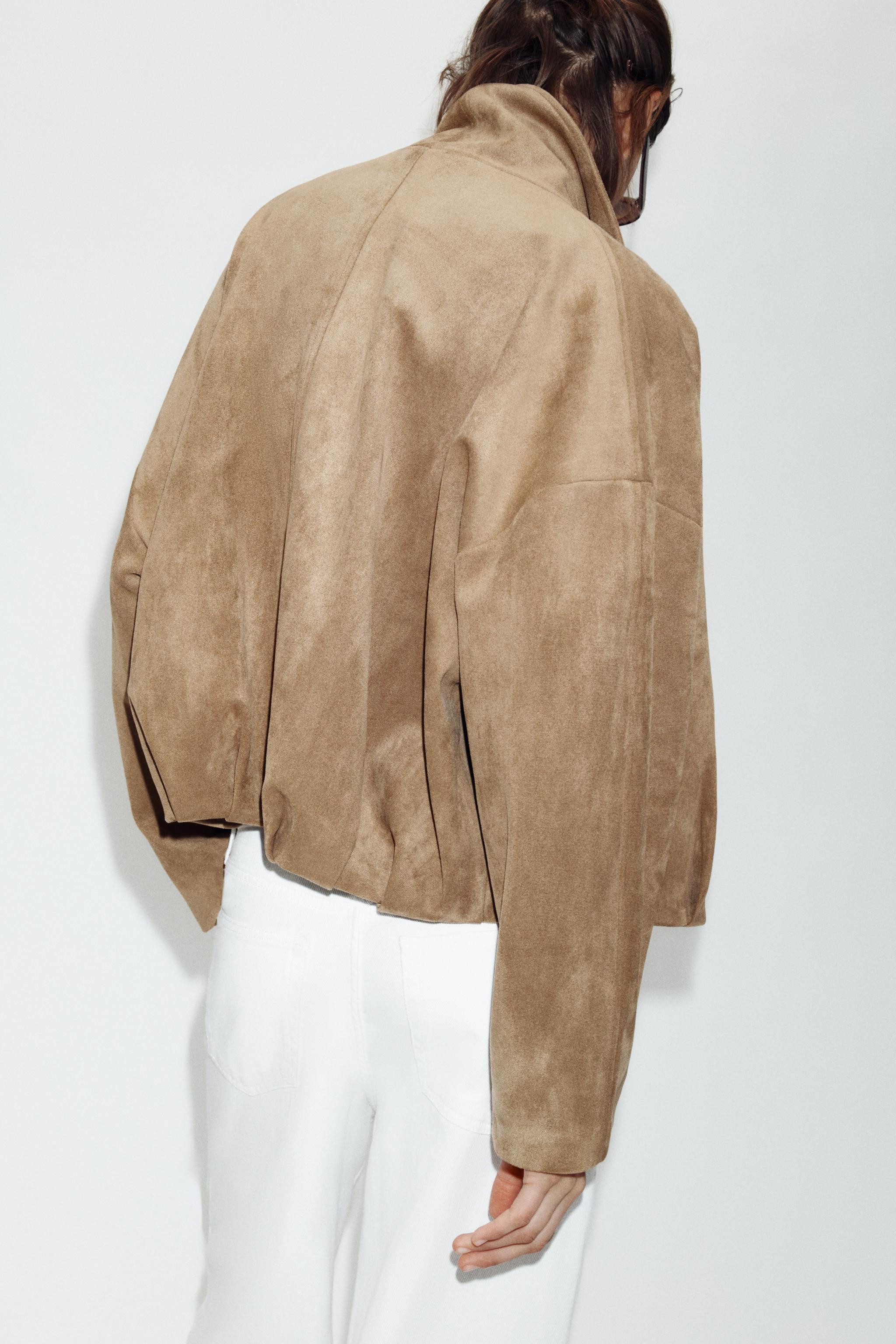 WRAPOVER FAUX SUEDE JACKET | Zara AU