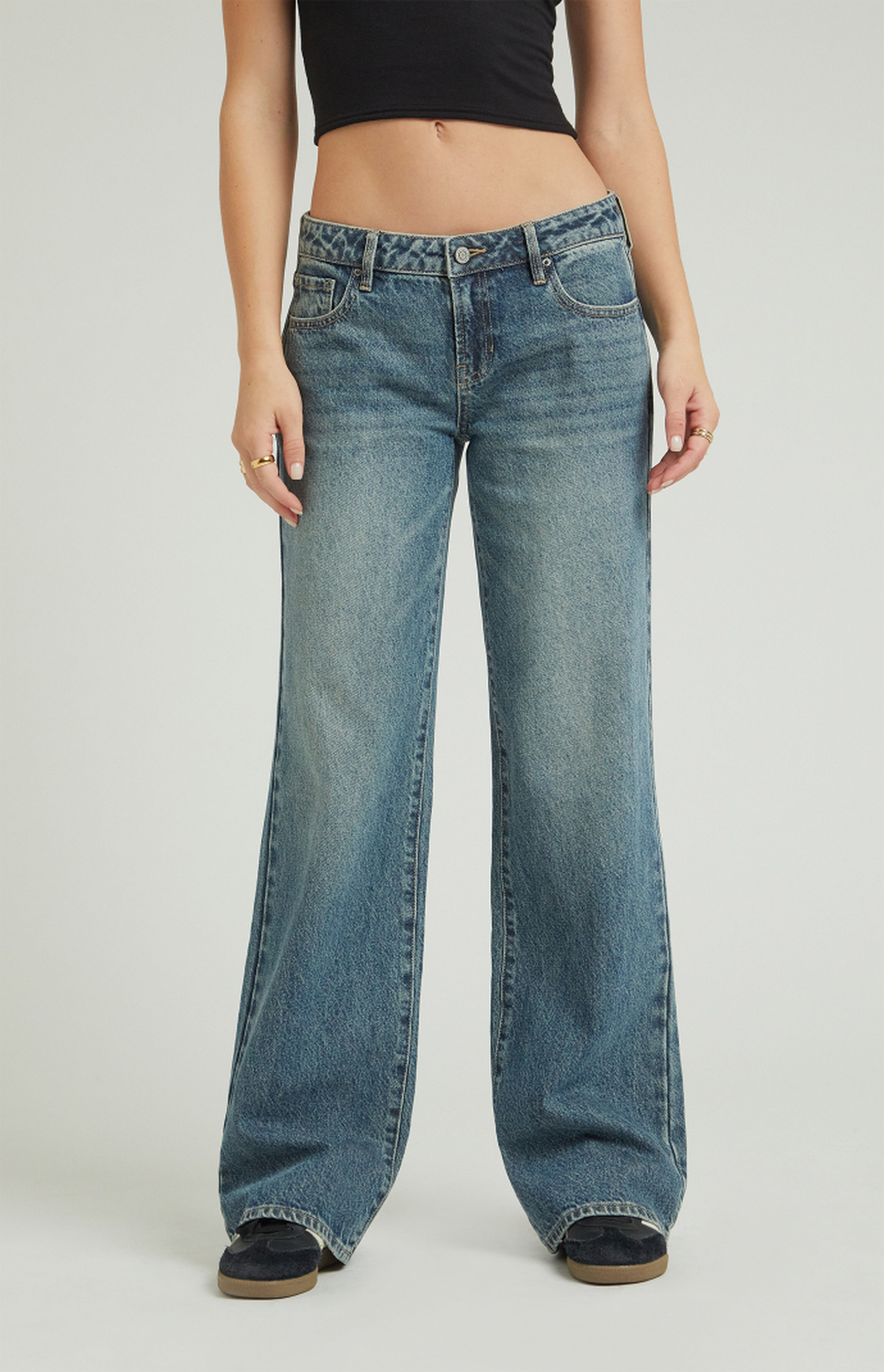 PacSun Indigo Low Rise Girlfriend Jeans | PacSun