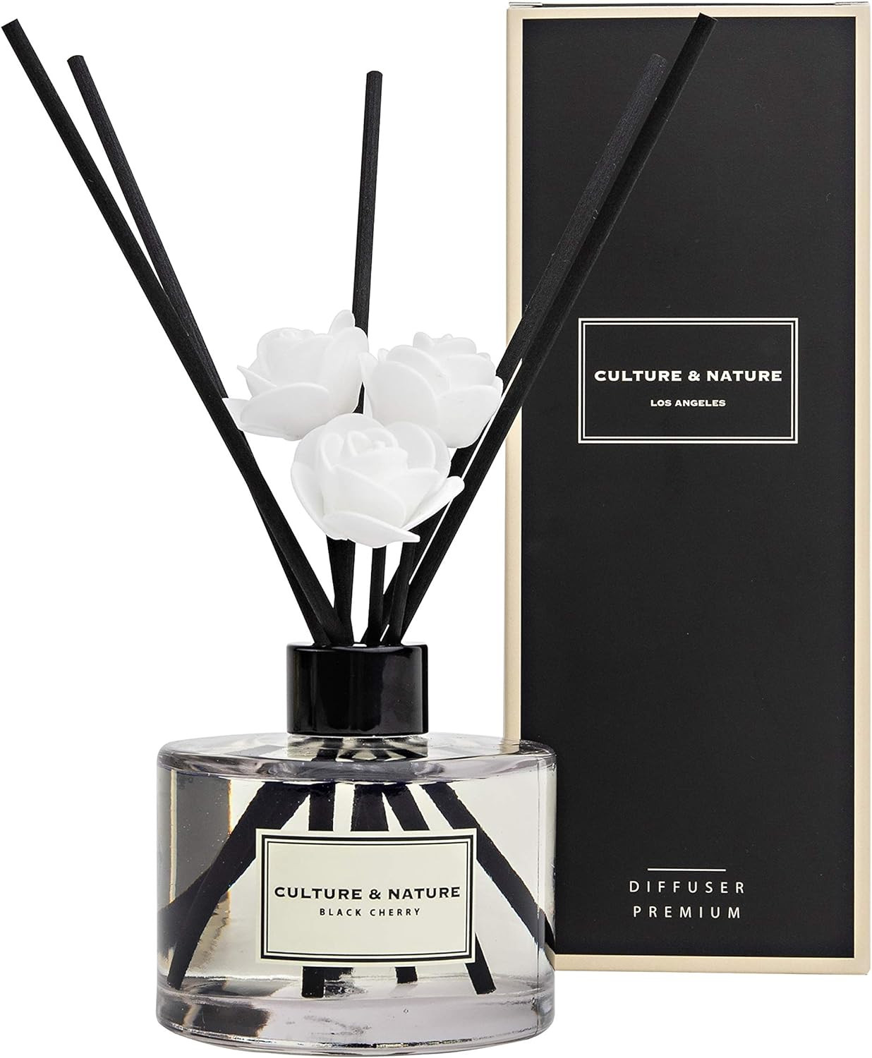CULTURE & NATURE Reed Diffuser 6.7 oz (200ml) Black Cherry Scented Reed Diffuser Set | Amazon (US)