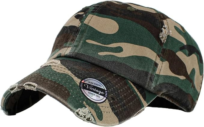 KBETHOS Vintage Washed Distressed Cotton Dad Hat Baseball Cap Adjustable Polo Trucker Unisex Styl... | Amazon (US)
