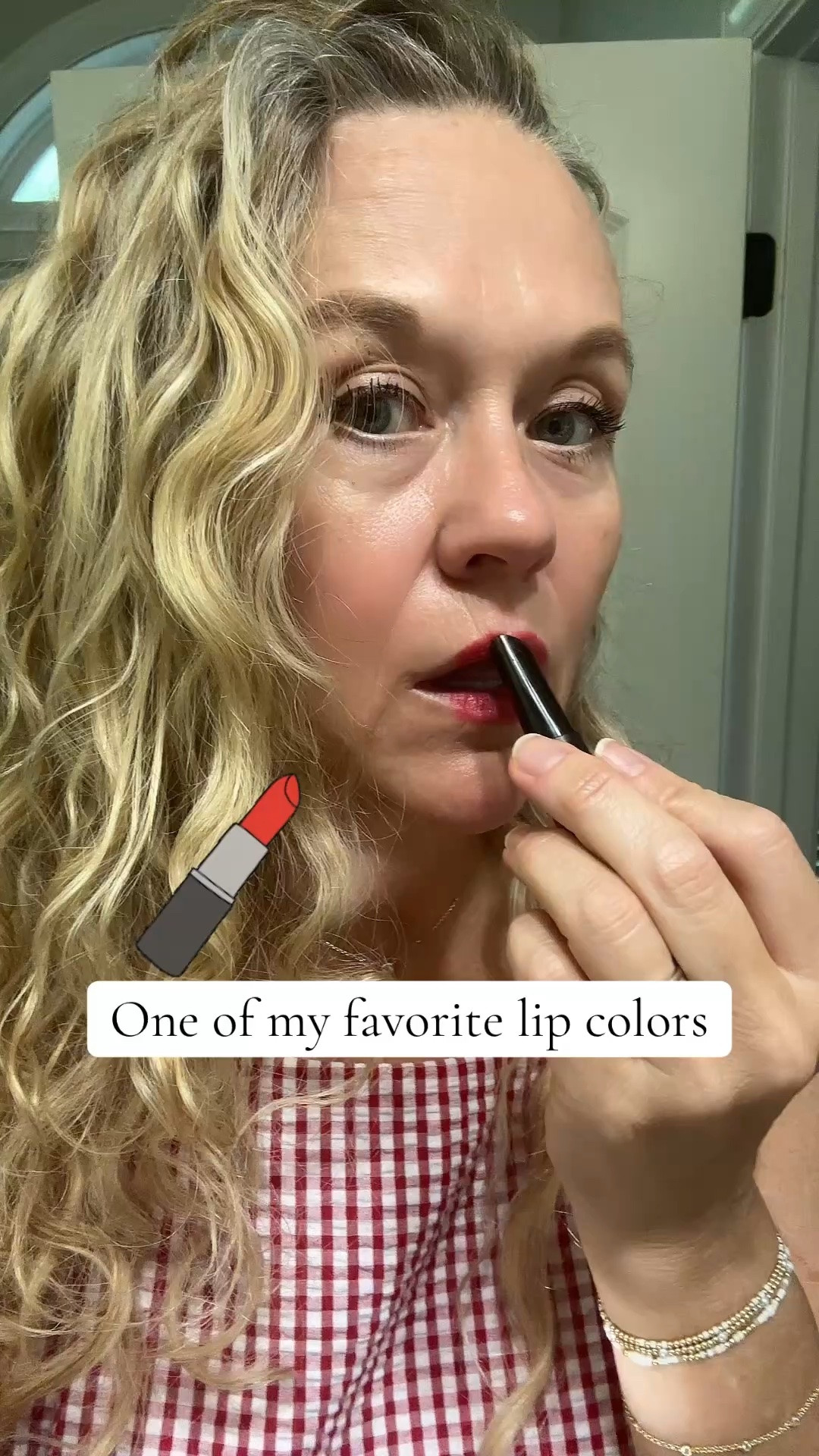 Graduation party for a student who went to & will be attending a red & white school.  My red & white gingham dress & this shade from Rimmel.  🐴❤️🤍🐺

#LTKBeauty #LTKOver40 #LTKootd