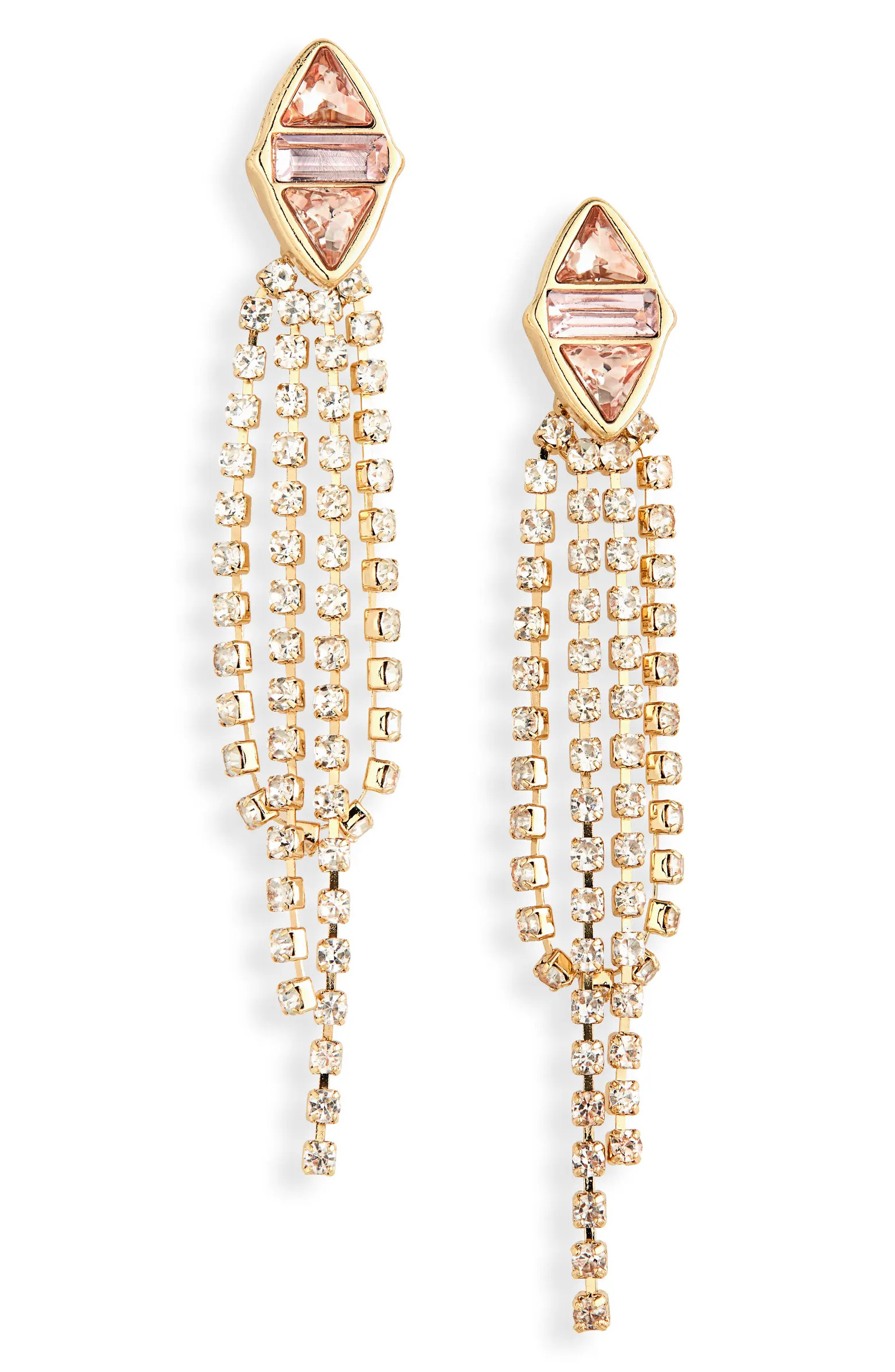 Nordstrom Draped Rhinestone Drop Earrings | Nordstrom | Nordstrom