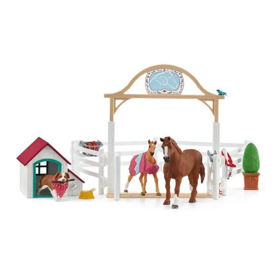 HORSE CLUB Hannah’s guest horses with Ruby the dog | Schleich USA Inc.
