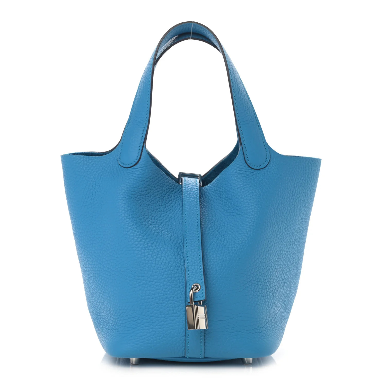 HERMES Taurillon Clemence Picotin Lock 18 PM Bleu Frida | FASHIONPHILE (US)