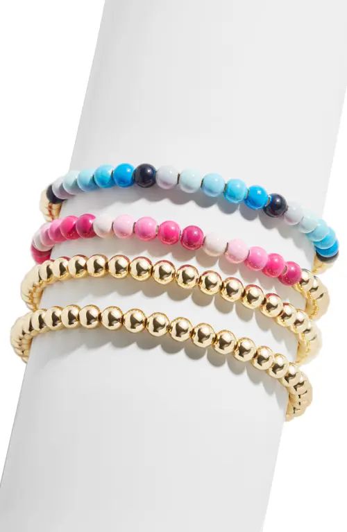 BaubleBar Audrina Set of 4 Beaded Bracelets in Multi at Nordstrom | Nordstrom