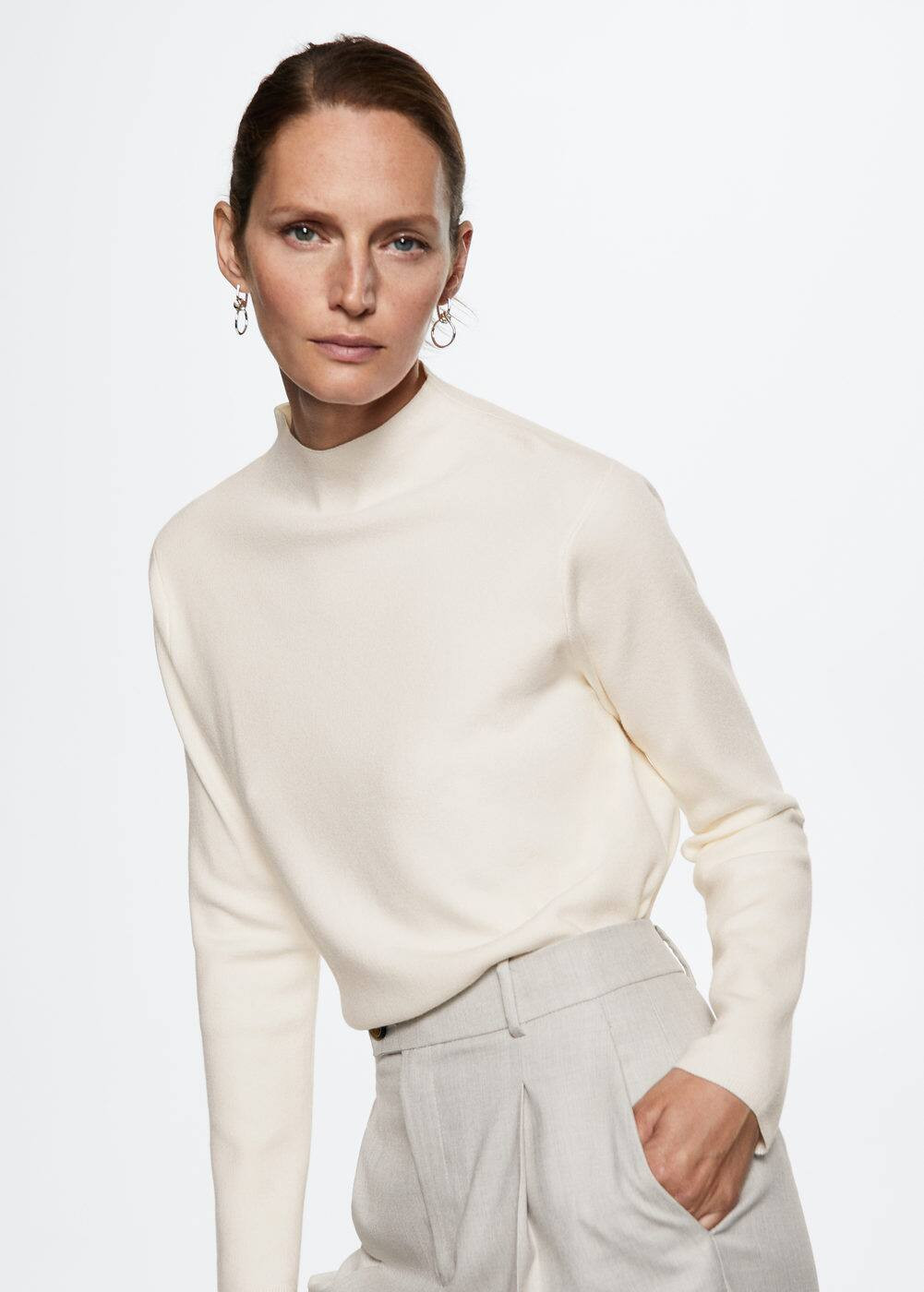 High collar sweater -  Women | Mango United Kingdom | MANGO (UK)