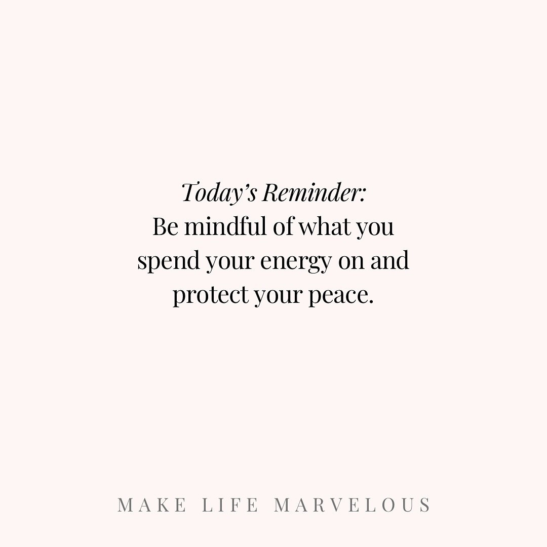 Your peace is precious!
 
Guard your heart, your time, and your energy because not everything deserves a response.

💗 Ashley
 
Make Life Marvelous
Today’s reminder, protect your peace, your peace of mind is more valuable than you realize.

#LTKHome